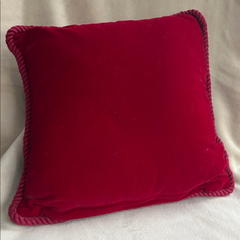 Vintage Needlepoint Holiday Pillow - Picture 2 of 3